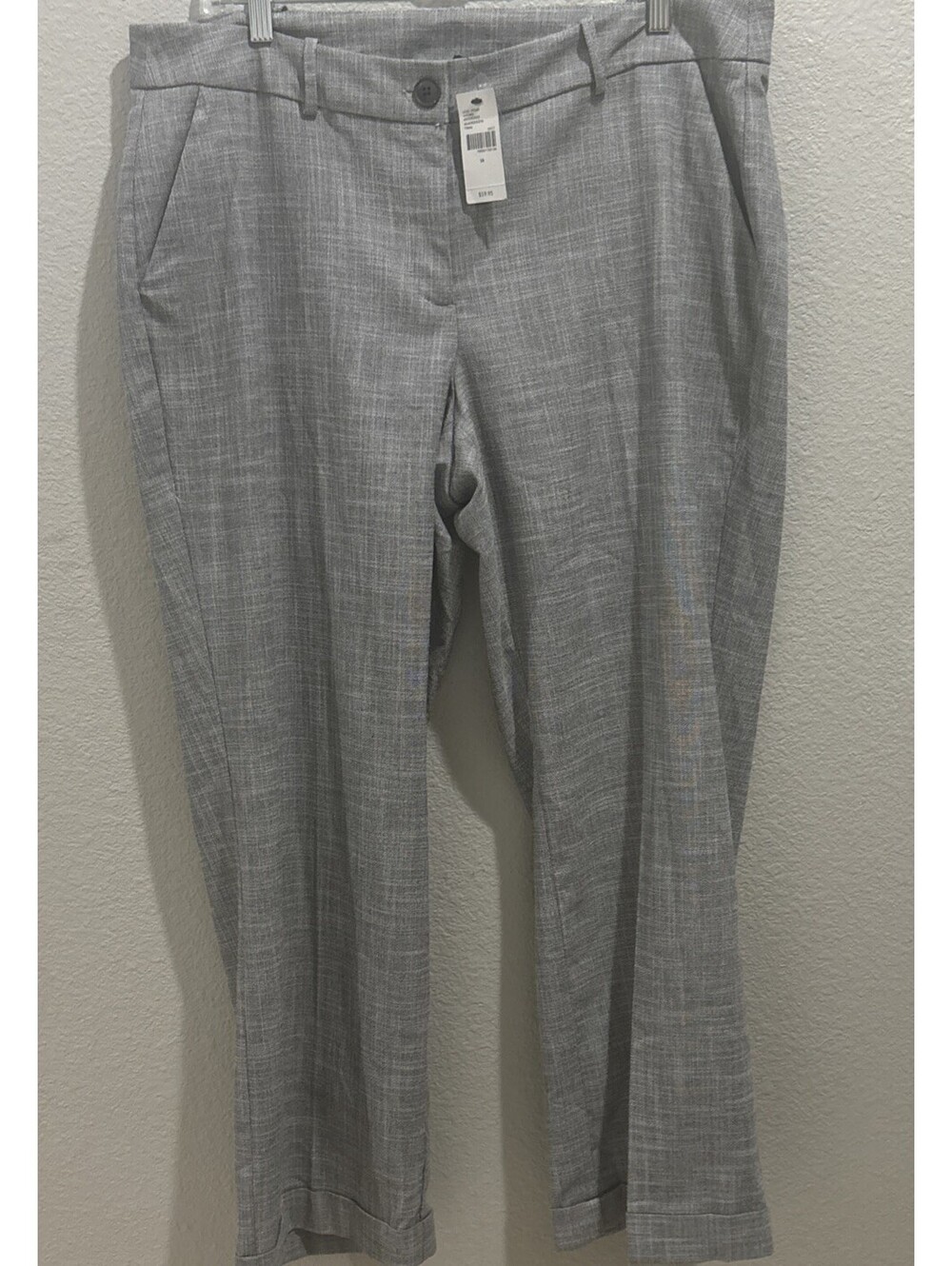 NWT Lane Bryant 79840 Wide Leg, Blackish Gray Stripped, Cuffed & Crop size 18 R